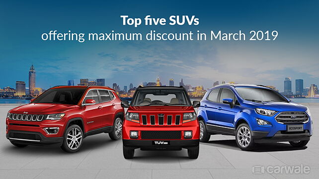 Top five SUVs offering maximum discount in March 2019