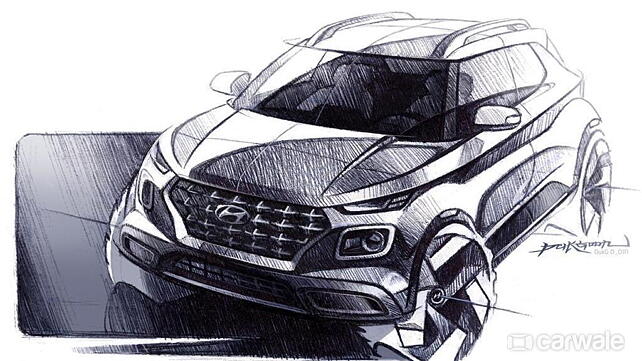 Hyundai Venue design sketches revealed ahead of India launch
