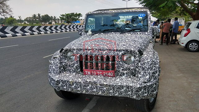 New-gen Mahindra Thar spied testing in production guise; Interiors revealed
