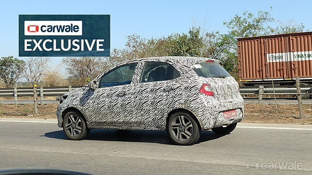 Tata Tiago facelift spied once again undergoing high speed test