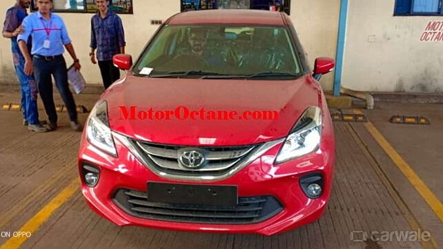 Toyota Glanza interiors and red colour leaked via new spy images