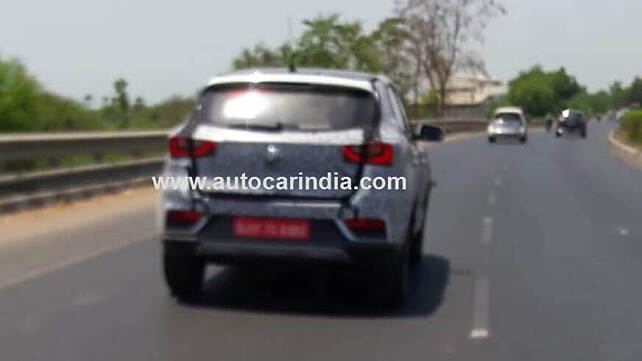 MG eZS electric SUV test mule spotted in India
