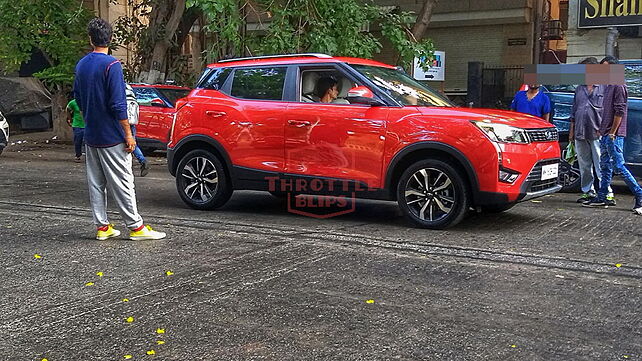 Mahindra XUV300 AMT spotted during TVC shoot ahead of India launch