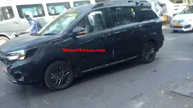 New Maruti Suzuki Ertiga Cross spotted testing for the first time in India