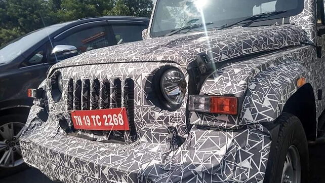 New-gen Mahindra Thar BS-VI variant spied on test with a soft-top roof