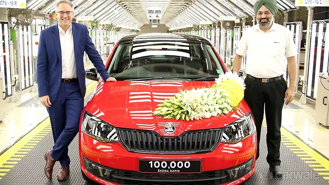 Skoda rolls out 100,000th Rapid in India Skoda rolls out 100,000th Rapid in India
