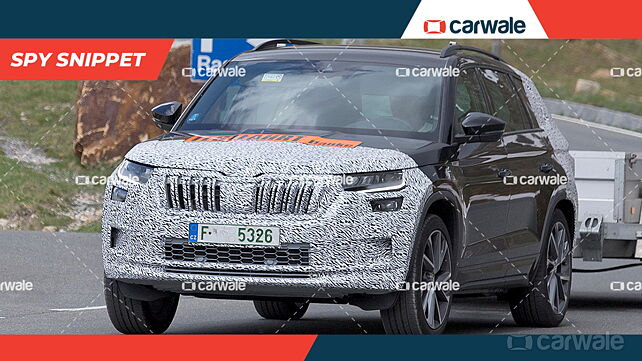 India-bound Skoda Kodiaq facelift spotted testing for the first time