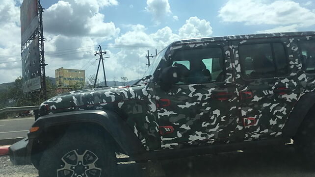 Next-gen Jeep Wrangler spotted testing in India