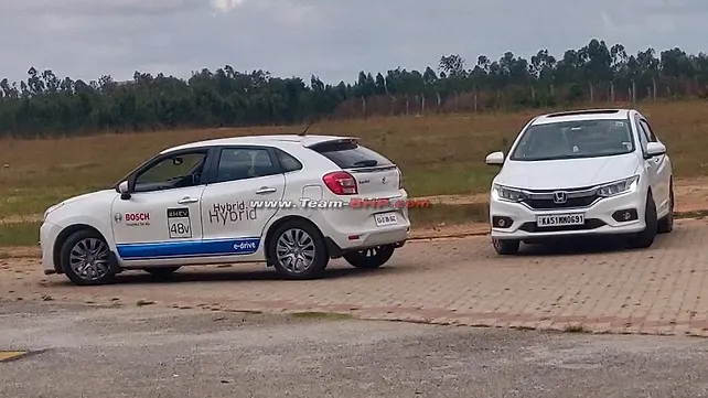 Maruti Suzuki Baleno Hybrid spotted in India Maruti Suzuki Baleno Hybrid spotted in India