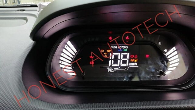 Tata Tiago facelift with new digital instrument cluster leaked