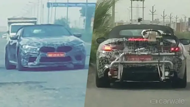 BMW M8 Convertible spied testing in India BMW M8 Convertible spied testing in India