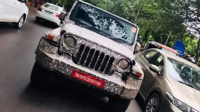 New-gen Mahindra Thar spotted testing as launch nears New-gen Mahindra Thar spotted testing as launch nears