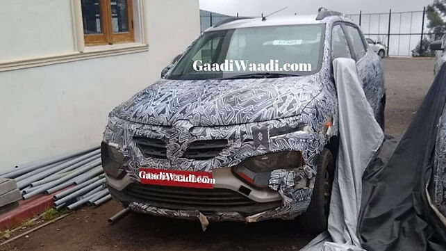 Renault Kwid facelift test vehicle shows new face