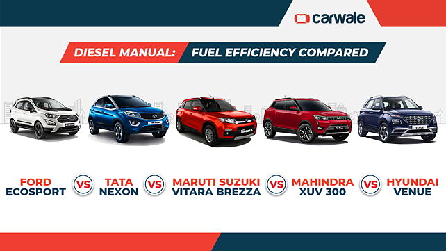 Ford EcoSport Vs Tata Nexon Vs Maruti Brezza Vs Mahindra XUV300 Vs Hyundai Venue Diesel MT F.E 