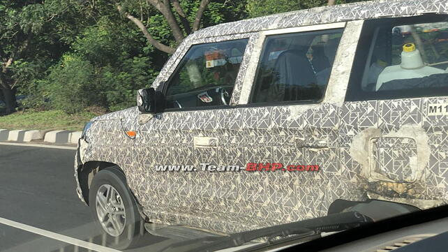 Upcoming Mahindra TUV300 Plus facelift spied once again