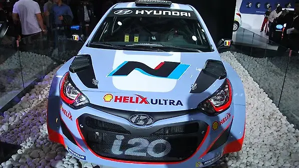 Hyundai i20 WRC car displayed at the Auto Expo Hyundai i20 WRC car displayed at the Auto Expo