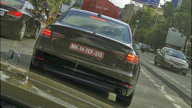 2016 Audi A4 spotted testing in Mumbai