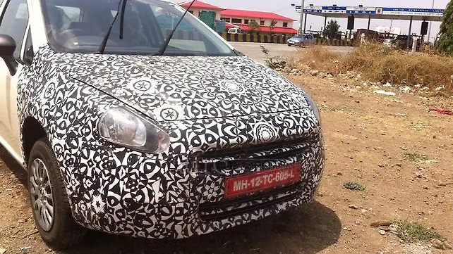 Fiat Punto facelift spotted testing in Pune Fiat Punto facelift spotted testing in Pune