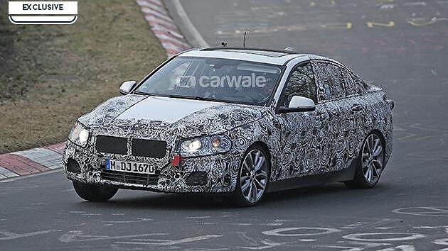 BMW 1 Series sedan spied testing at Nurburgring