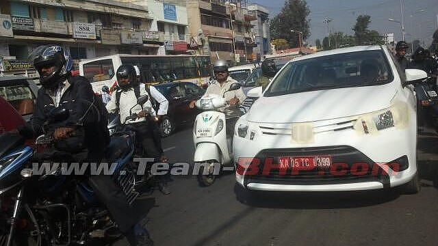 Toyota Vios spied testing in Bangalore
