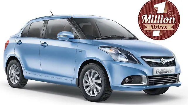 Maruti Suzuki Dzire reaches the one million sales milestone Maruti Suzuki Dzire reaches the one million sales milestone