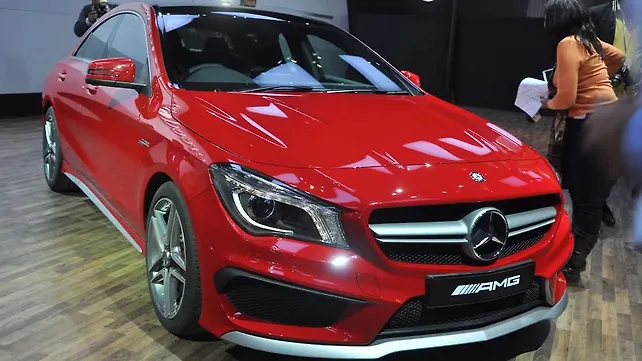 Mercedes CLA45 AMG unveiled at the Auto Expo 2014 Mercedes CLA45 AMG unveiled at the Auto Expo 2014