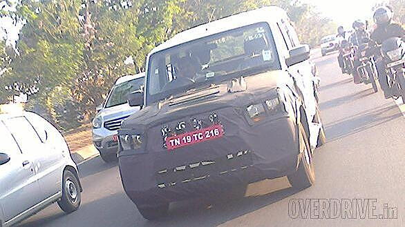 Mahindra Scorpio facelift spotted again