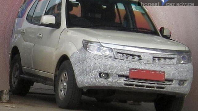 Tata Safari Storme facelift spotted testing