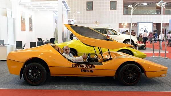 India's first Green sports car displayed at Auto show in Gujarat