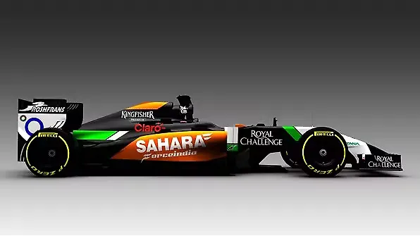 Force India reveals the new livery for 2014 Formula One car Force India reveals the new livery for 2014 Formula One car