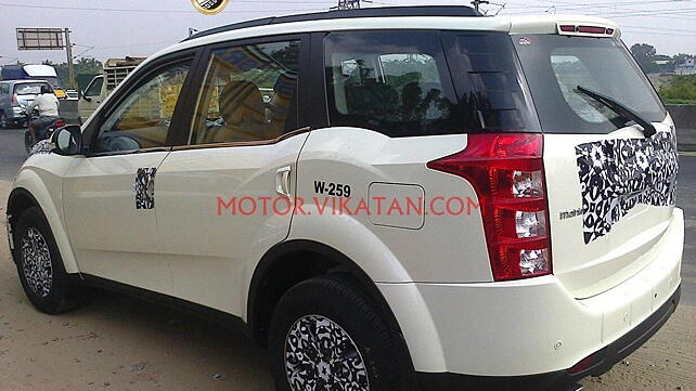 Camouflaged Mahindra XUV 500 spied on test; facelift, petrol, automatic or hybrid?