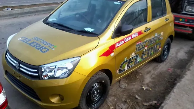 Maruti Celerio’s test-drive vehicle spotted Maruti Celerio’s test-drive vehicle spotted