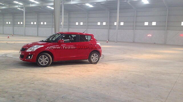 Suzuki Swift facelift spotted during commercial shoot