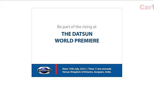Official: First Datsun car to be unveiled on July 15
