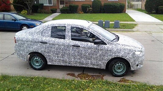 Next generation Ford Figo-based sedan spied testing in Detroit