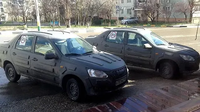 Camouflaged Datsun sedan spotted in Russia again Camouflaged Datsun sedan spotted in Russia again