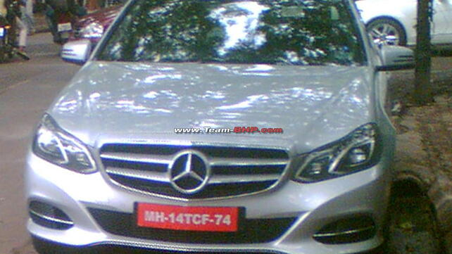2014 Mercedes-Benz E-Class spotted near ARAI facility in Pune; to be launched on June 25