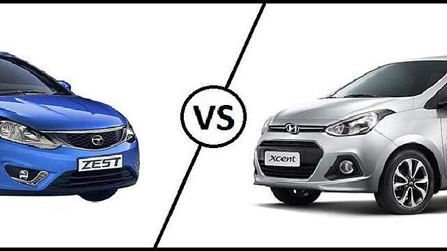 CarWale Comparison: Hyundai Xcent vs Tata Zest