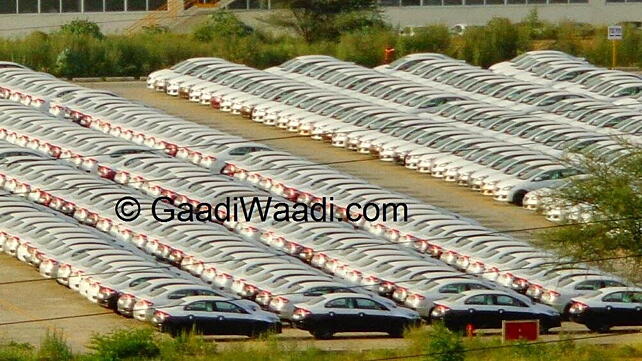 Maruti Suzuki Ciaz spotted in company yard ahead of shipping