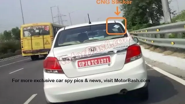 Honda Amaze CNG spotted testing Honda Amaze CNG spotted testing