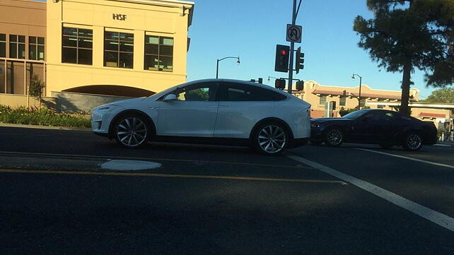 Tesla’s all-electric Model X spotted on test
