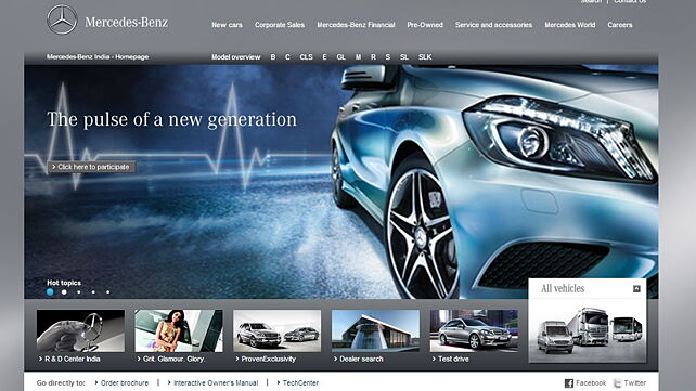 Mercedes-Benz India previews A-Class on official website