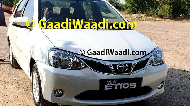 Toyota Etios sedan facelift spied undisguised