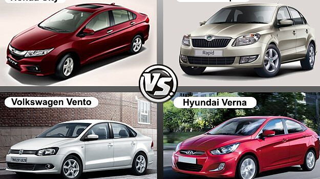 2014 Honda City vs Volkswagen Vento vs Hyundai Verna vs Skoda Rapid