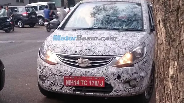 Tata Zest spotted testing under camouflage again Tata Zest spotted testing under camouflage again