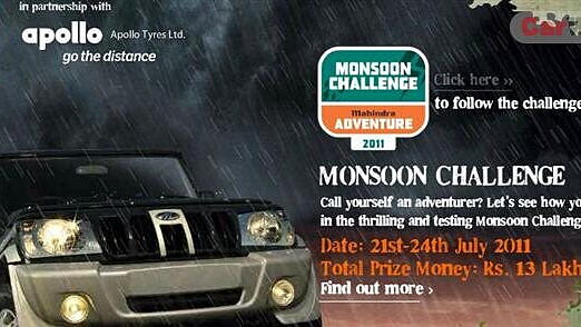 Mahindra Monsoon challenge commences on the 22th, we are participating