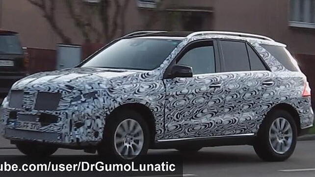 Mercedes-Benz M-Class facelift spied in Germany