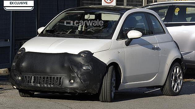 Facelifted Fiat 500 spotted testing