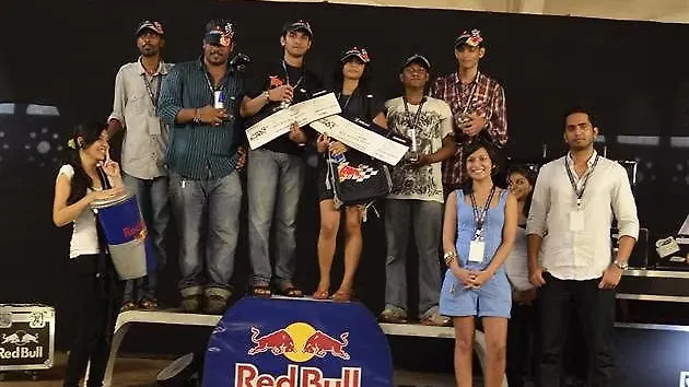 Winner of Red Bull Can racing in Mumbai Winner of Red Bull Can racing in Mumbai