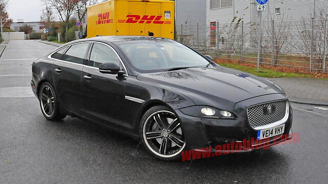 Jaguar XJ facelift spotted with minimal camouflage